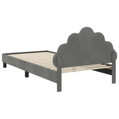 Struttura letto bambini con testata Grigio scuro 90 x 190 cm