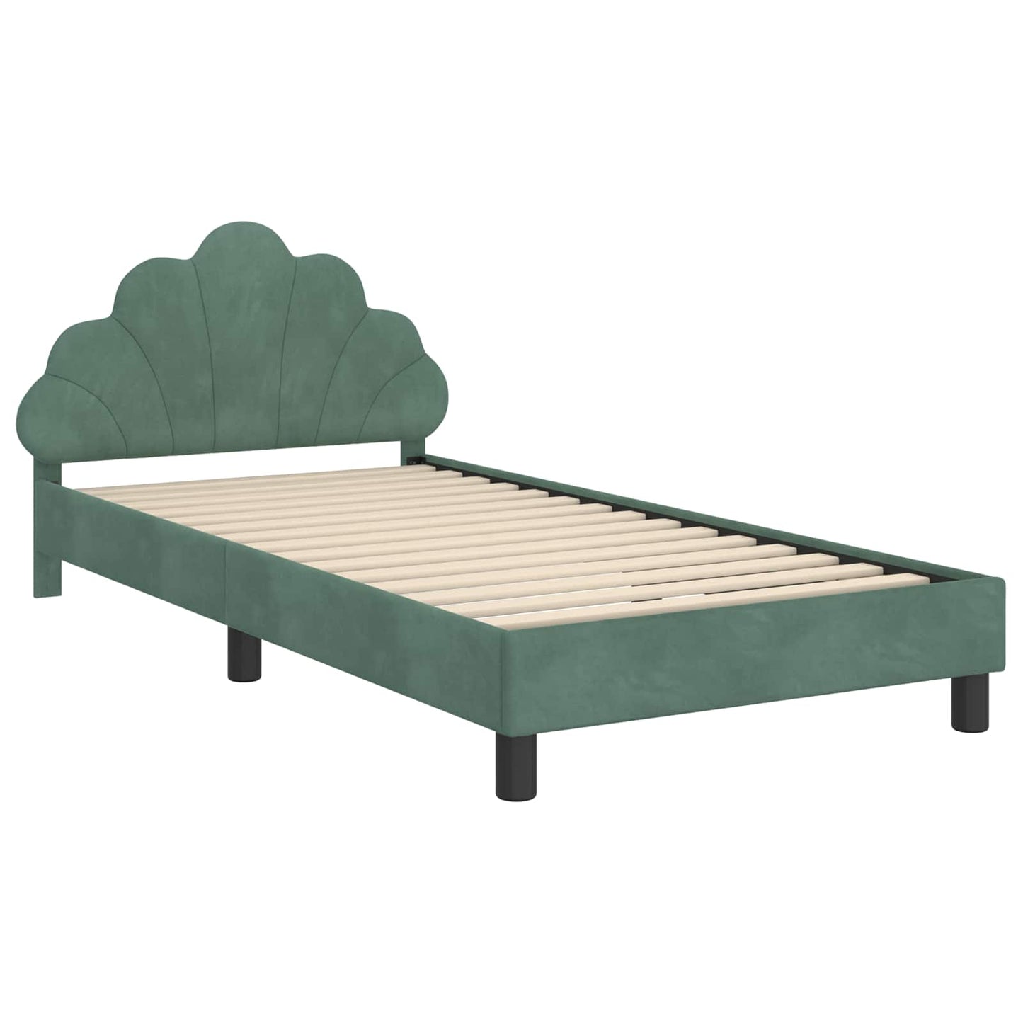 Struttura letto bambini con testata Verde Mare 90 x 190 cm