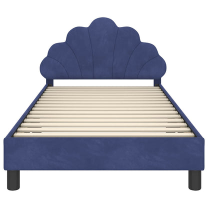 Struttura letto bambini con testata Blu Polizia 90 x 190 cm