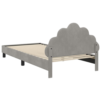 Struttura letto bambini con testata Grigio chiaro 90 x 200 cm