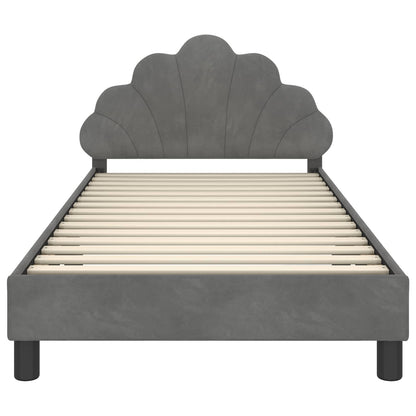 Struttura letto bambini con testata Grigio scuro 90 x 200 cm