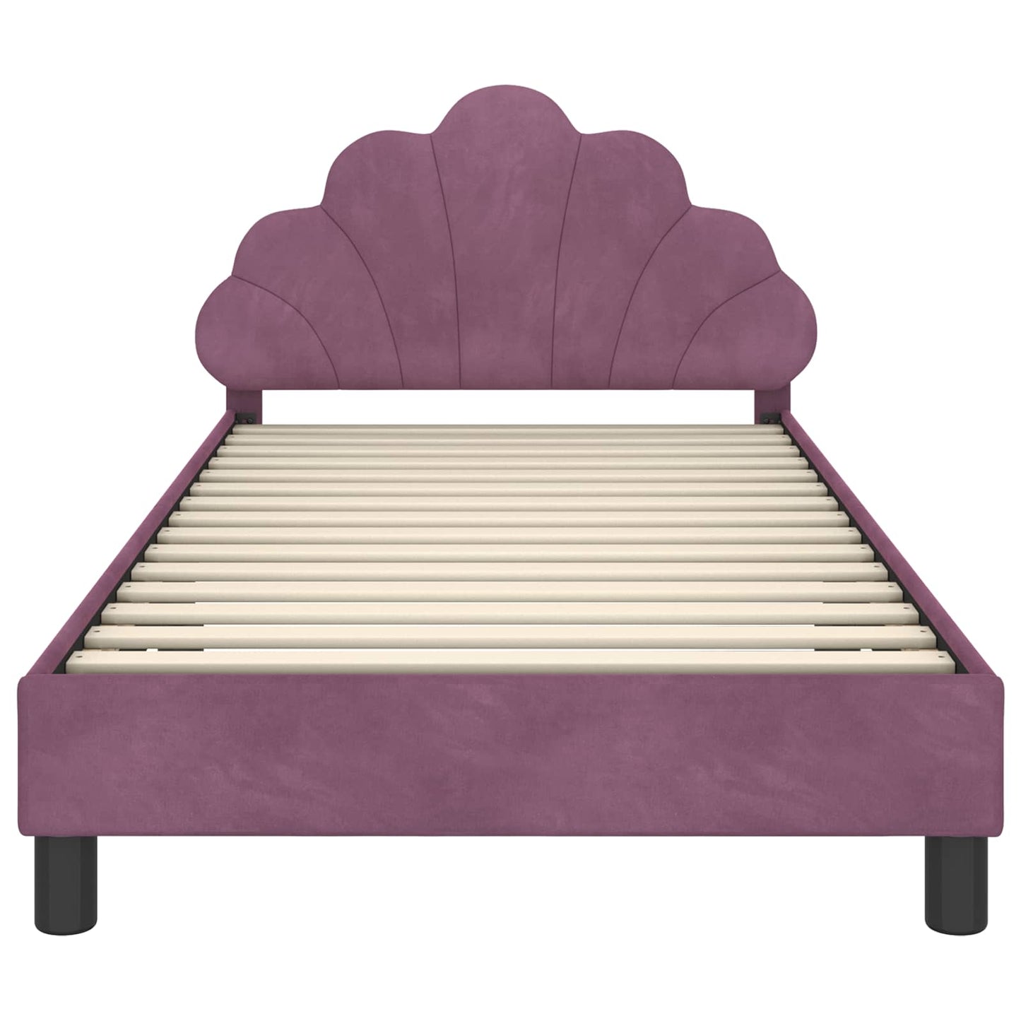 Struttura letto bambini con testata Viola 90 x 200 cm Velluto