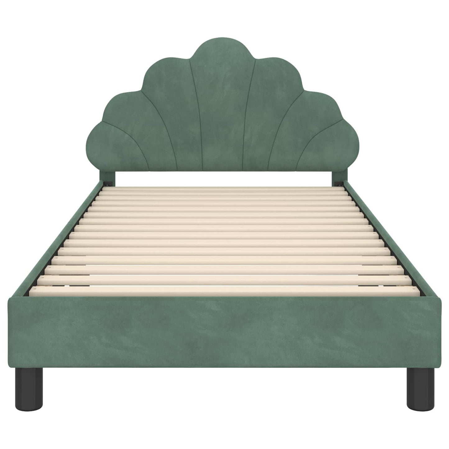Struttura letto bambini con testata Verde Mare 90 x 200 cm