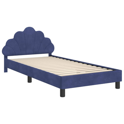 Struttura letto bambini con testata Blu Polizia 90 x 200 cm