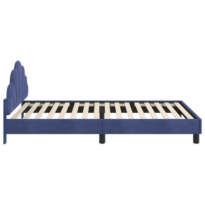 Struttura letto bambini con testata Blu Polizia 90 x 200 cm