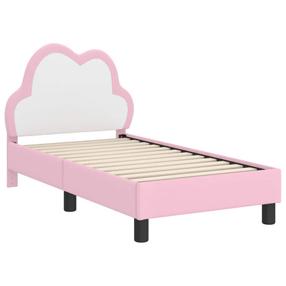 Struttura letto per bambini con testata Rosa 70 x 140 cm PU