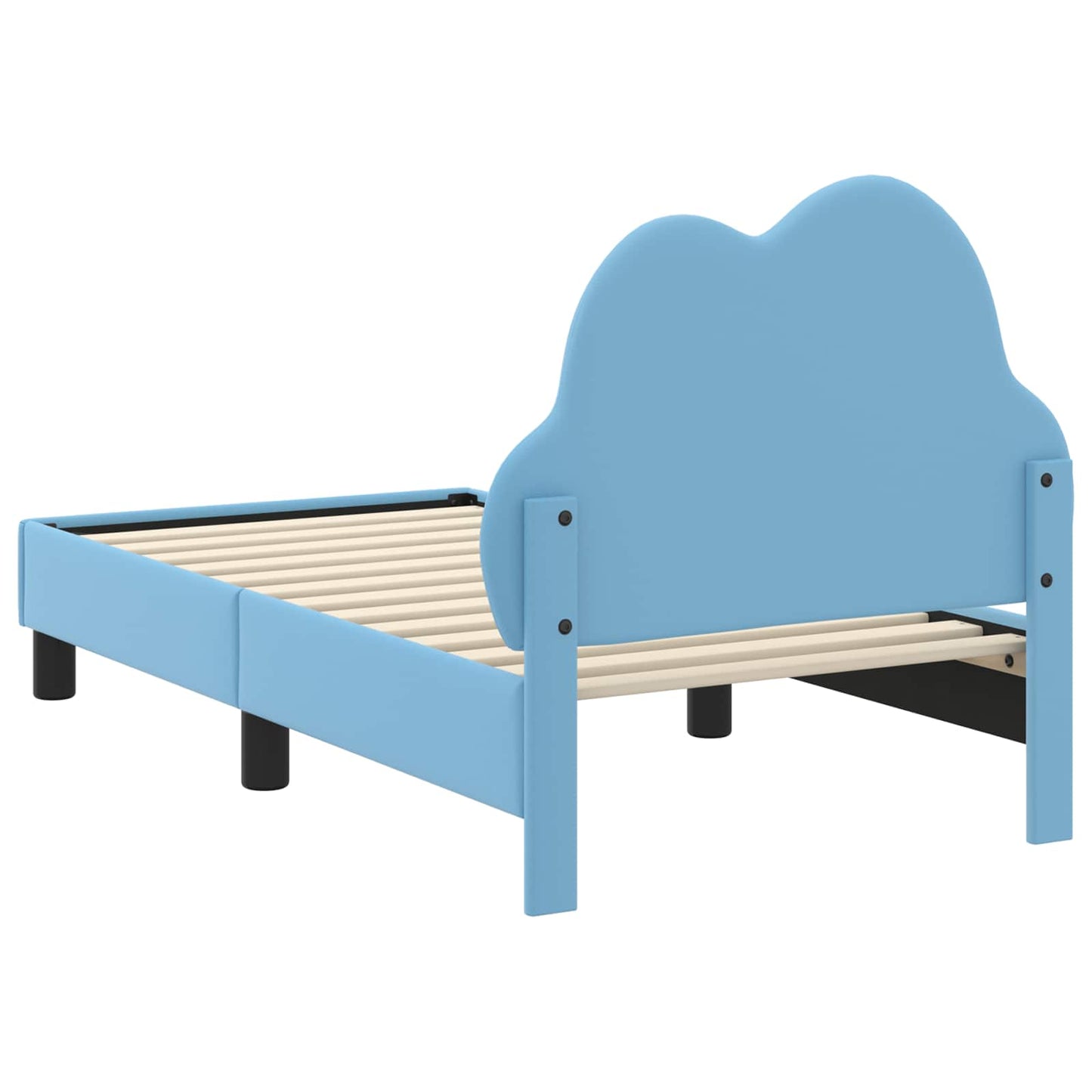 Struttura letto per bambini con testata Blu 70 x 140 cm PU