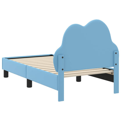 Struttura letto per bambini con testata Blu 70 x 140 cm PU