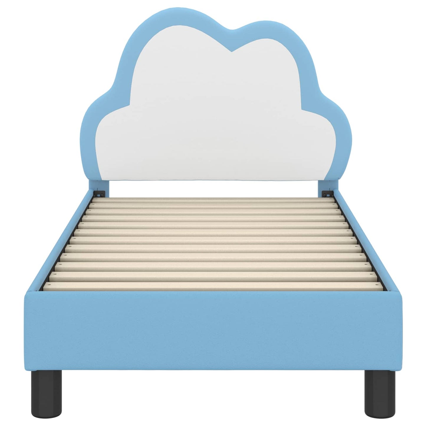 Struttura letto per bambini con testata Blu 70 x 140 cm PU