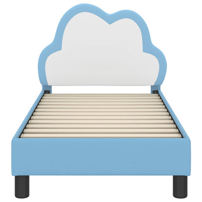 Struttura letto per bambini con testata Blu 70 x 140 cm PU