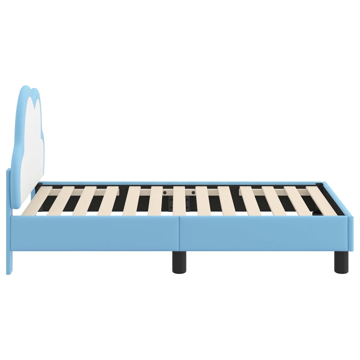 Struttura letto per bambini con testata Blu 70 x 140 cm PU