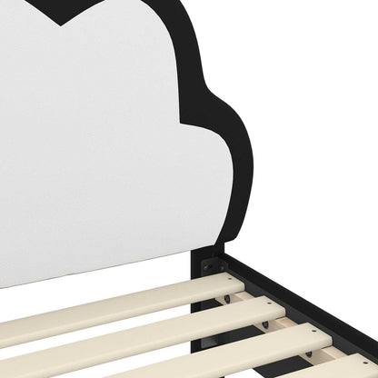 Struttura letto per bambini con testata Nero 70 x 140 cm PU