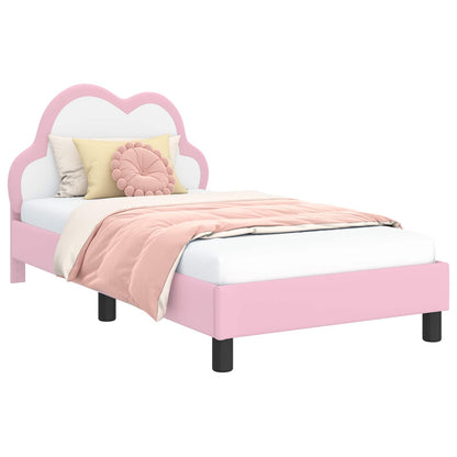 Struttura letto bambini con testata Rosa 80 x 160 cm PU