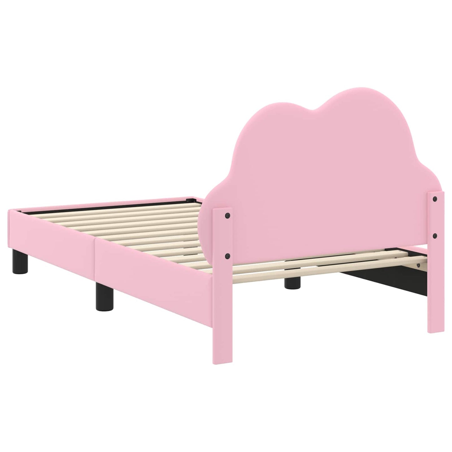 Struttura letto bambini con testata Rosa 80 x 160 cm PU