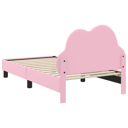 Struttura letto bambini con testata Rosa 80 x 160 cm PU