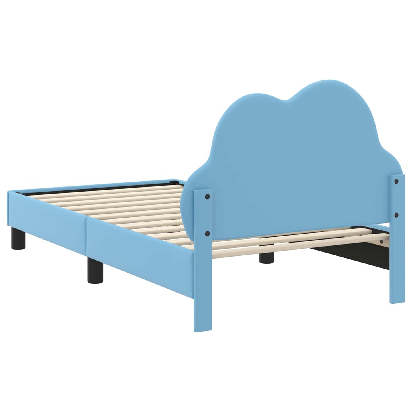 Struttura letto bambini con testata Blu 80 x 160 cm PU