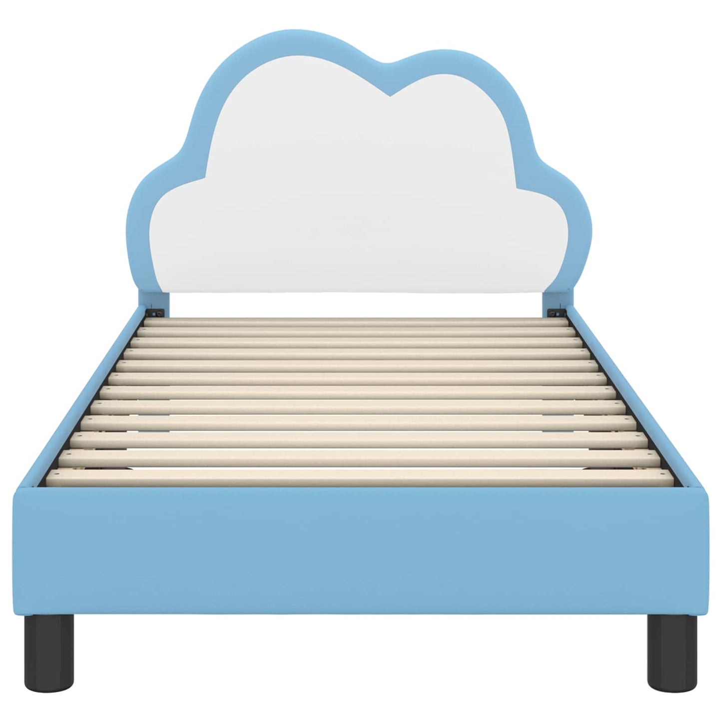 Struttura letto bambini con testata Blu 80 x 160 cm PU