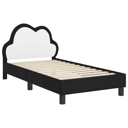 Struttura letto bambini con testata Nero 80 x 160 cm PU