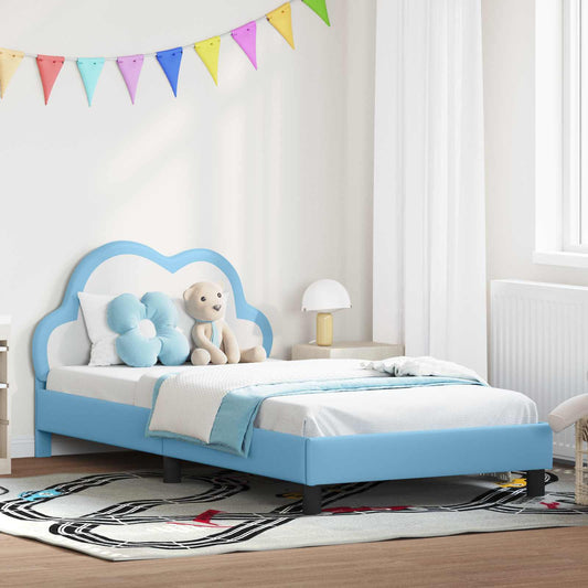 Struttura letto bambini con testata Blu 80 x 200 cm PU
