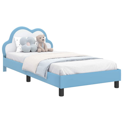 Struttura letto bambini con testata Blu 80 x 200 cm PU