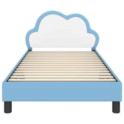 Struttura letto bambini con testata Blu 80 x 200 cm PU