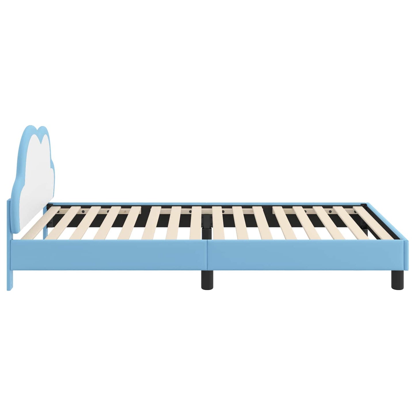 Struttura letto bambini con testata Blu 80 x 200 cm PU