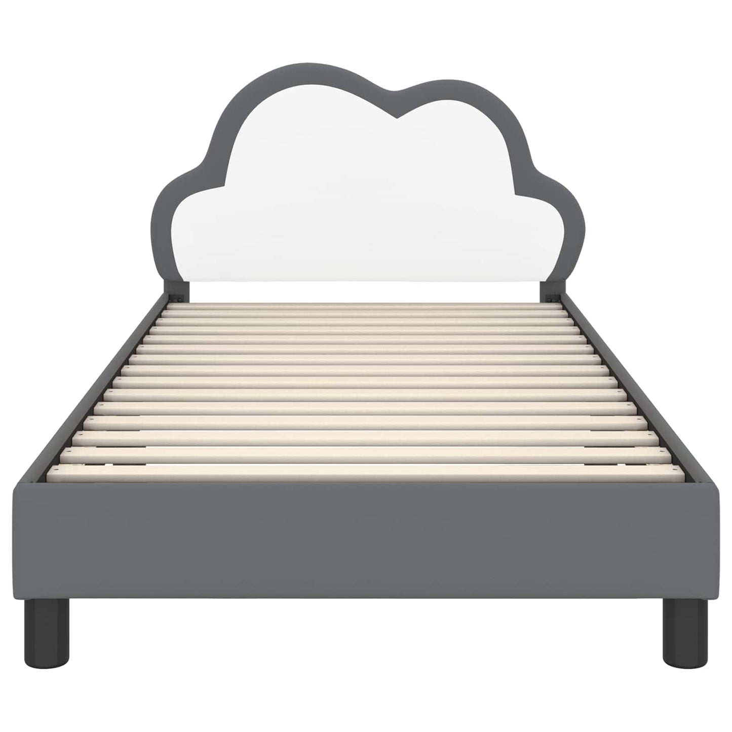 Struttura letto bambini con testata Grigio chiaro 80 x 200 cm