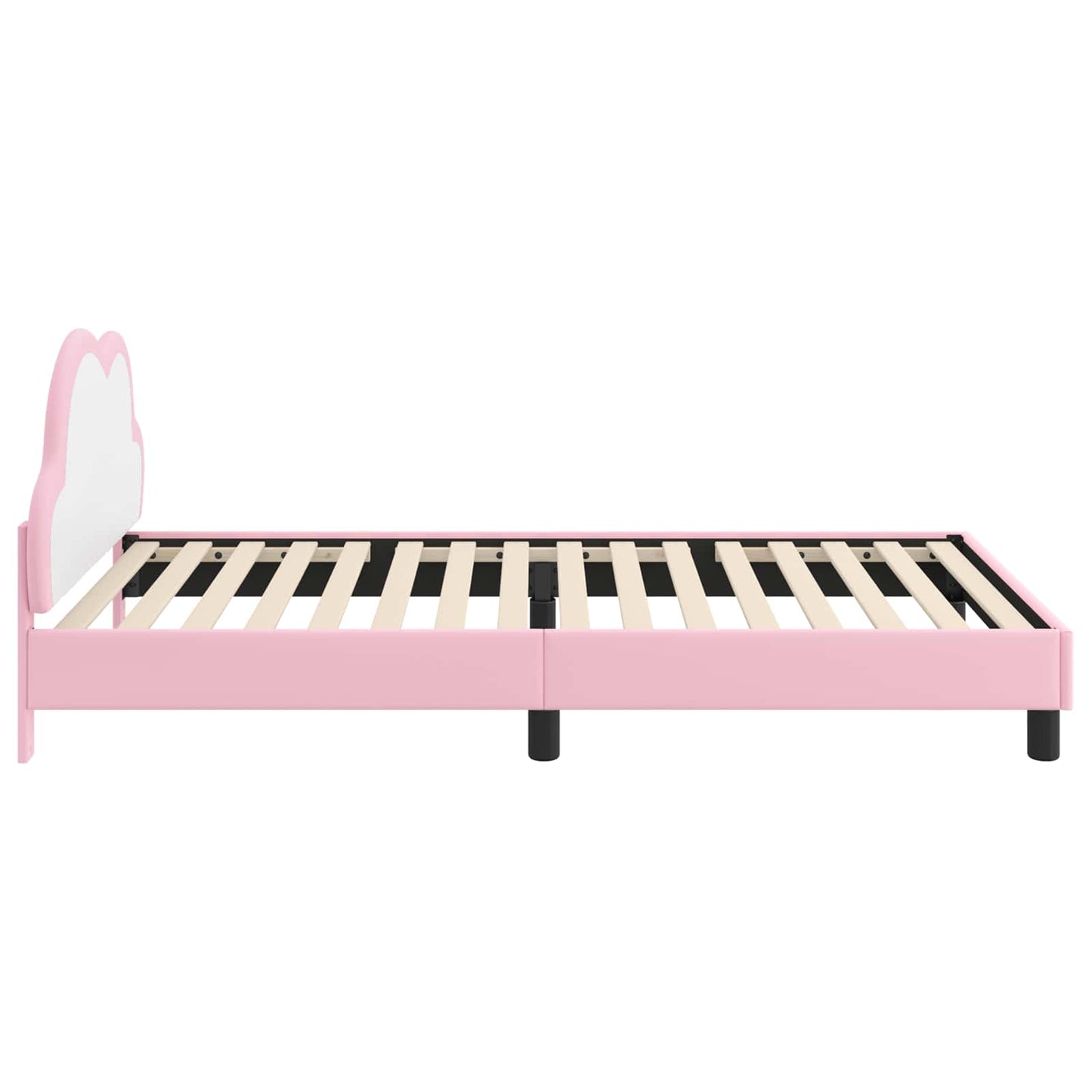 Struttura letto bambini con testata Rosa 90 x 190 cm PU
