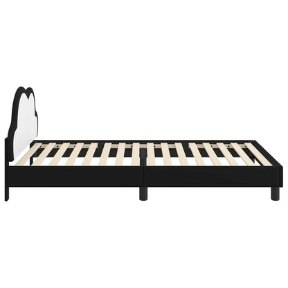 Struttura letto bambini con testata Nero 90 x 190 cm PU