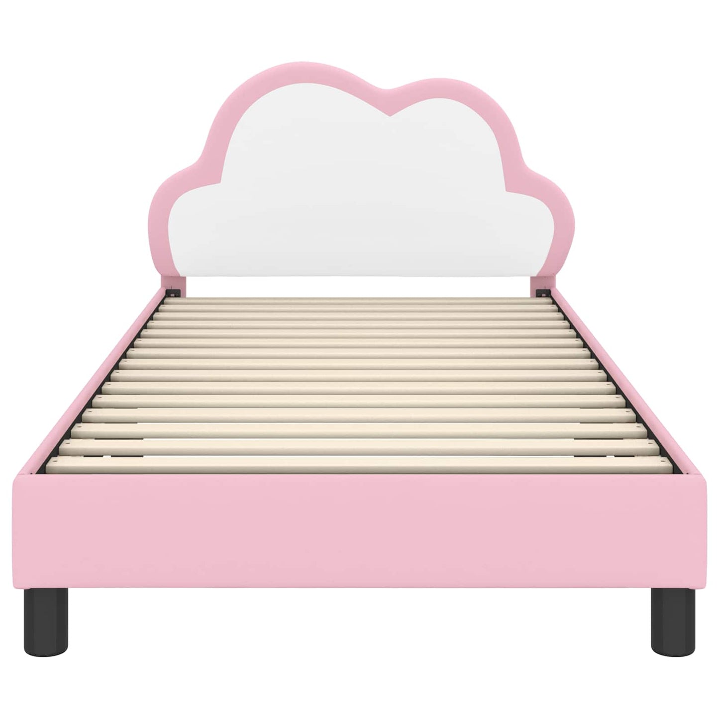 Struttura letto bambini con testata Rosa 90 x 200 cm PU