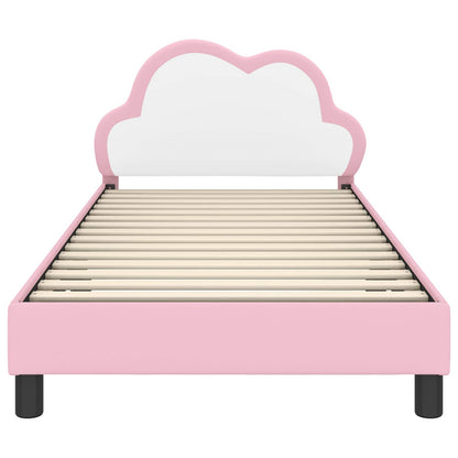Struttura letto bambini con testata Rosa 90 x 200 cm PU