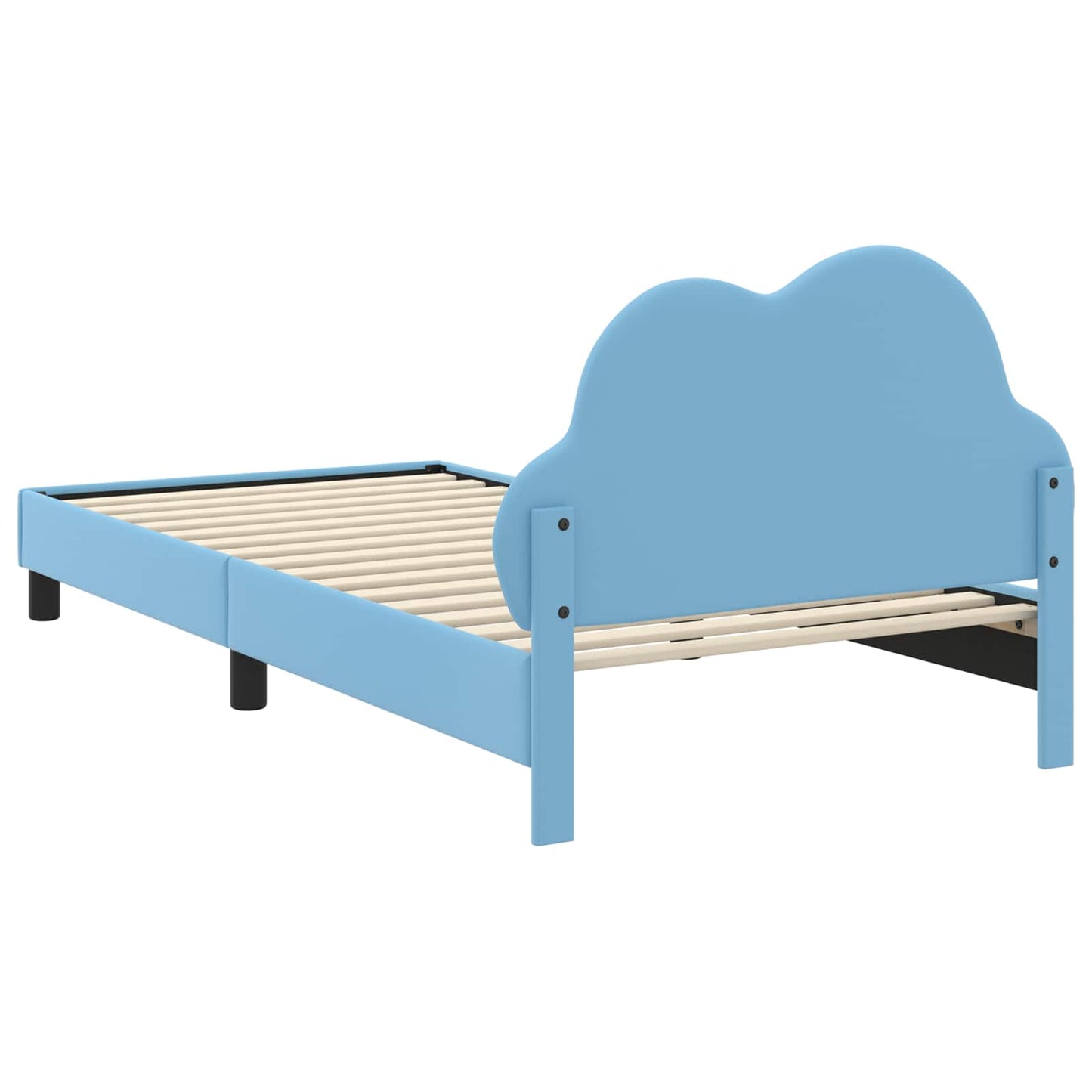Struttura letto bambini con testata Blu 90 x 200 cm PU