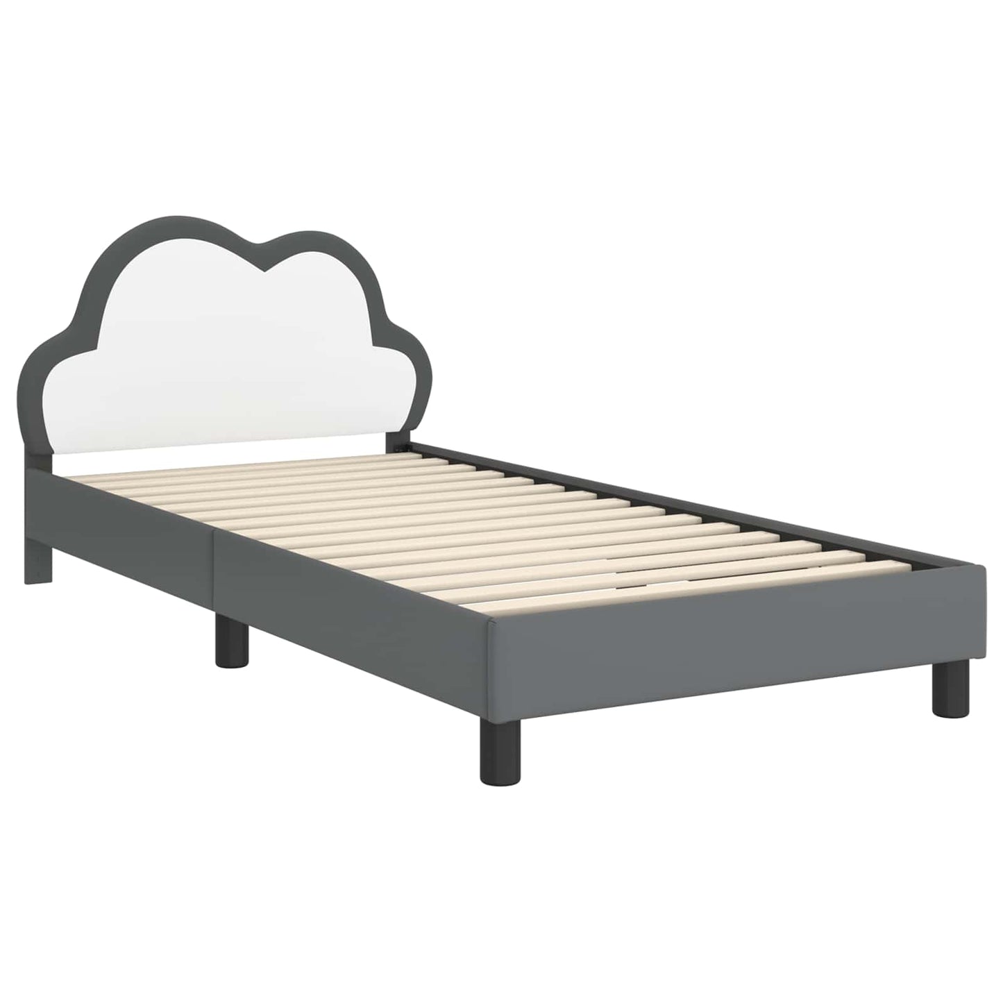 Struttura letto bambini con testata Grigio chiaro 90 x 200 cm