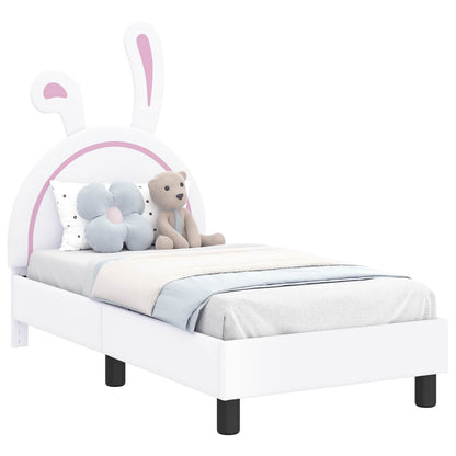 Struttura letto per bambini con testata Bianco 70 x 140 cm PU