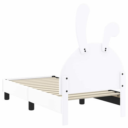 Struttura letto per bambini con testata Bianco 70 x 140 cm PU