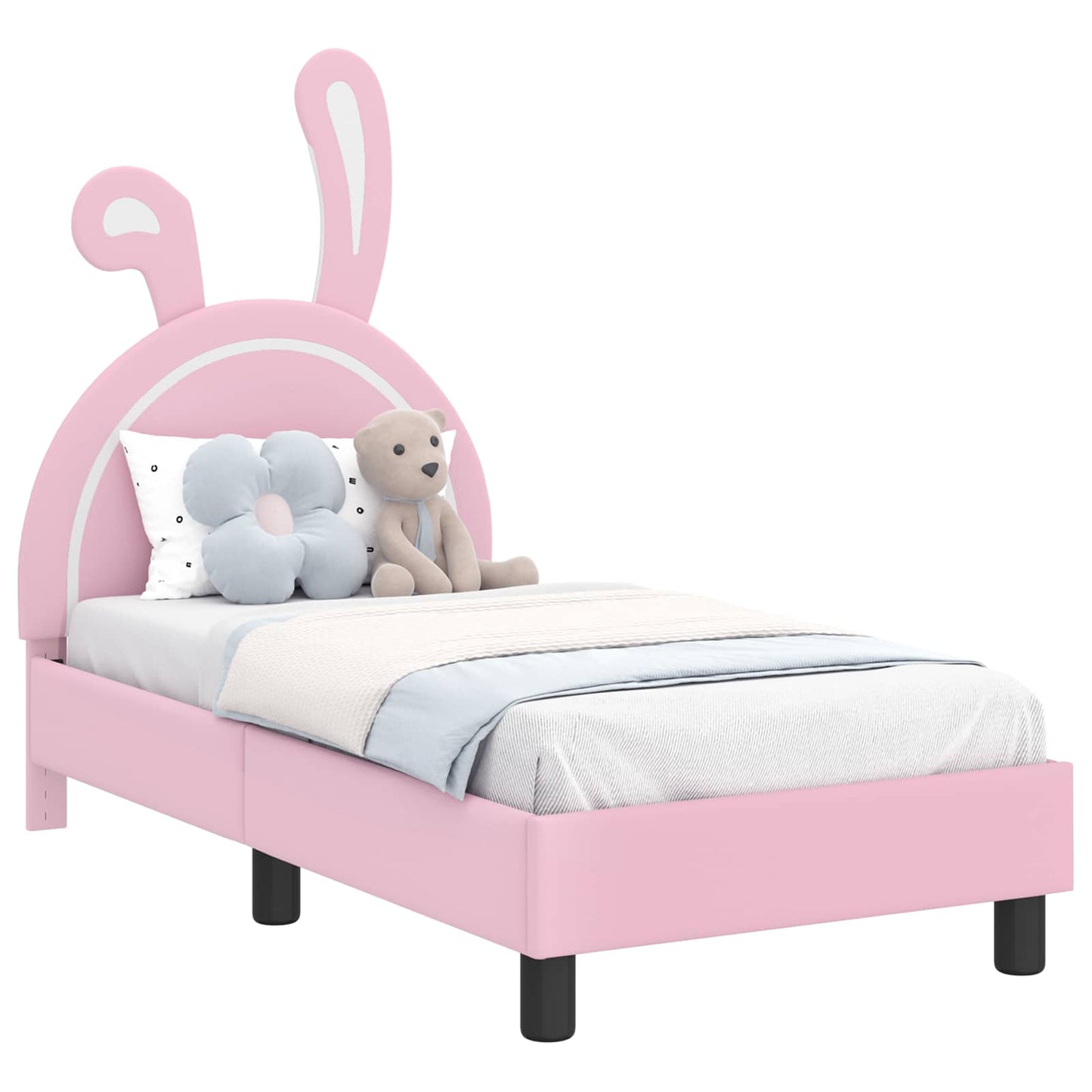 Struttura letto per bambini con testata Rosa 70 x 140 cm PU