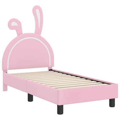 Struttura letto per bambini con testata Rosa 70 x 140 cm PU