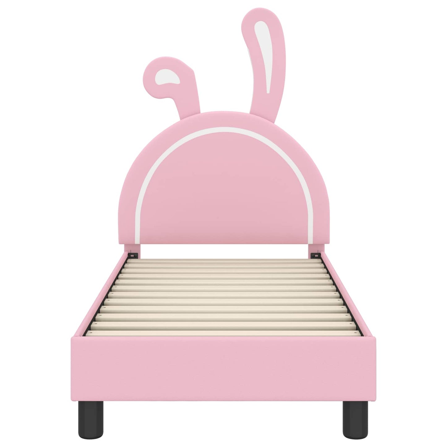 Struttura letto per bambini con testata Rosa 70 x 140 cm PU