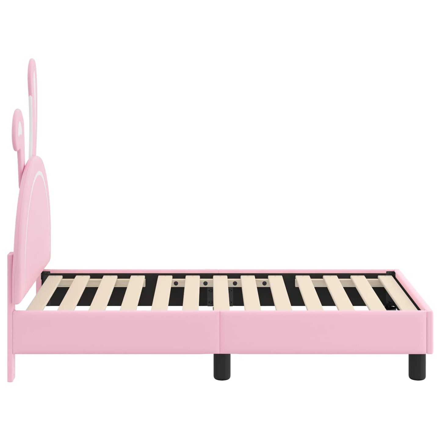 Struttura letto per bambini con testata Rosa 70 x 140 cm PU