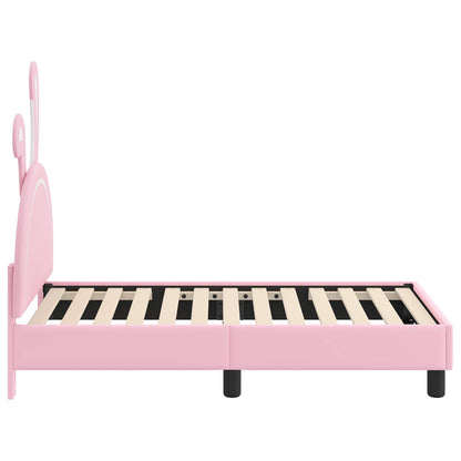 Struttura letto per bambini con testata Rosa 70 x 140 cm PU