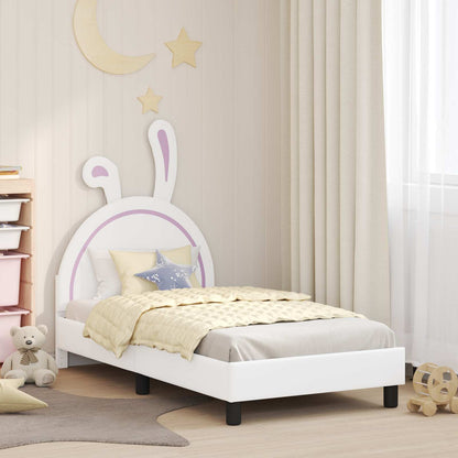 Struttura letto bambini con testata Bianco 80 x 160 cm PU