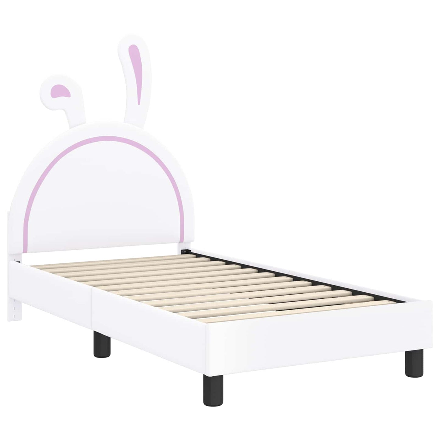 Struttura letto bambini con testata Bianco 80 x 160 cm PU