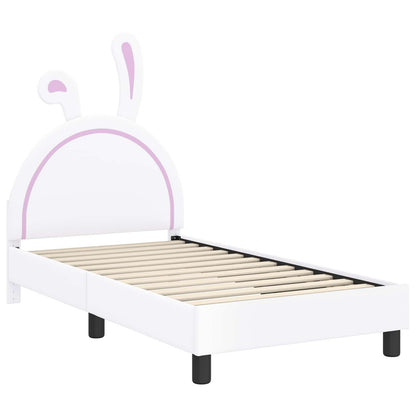 Struttura letto bambini con testata Bianco 80 x 160 cm PU
