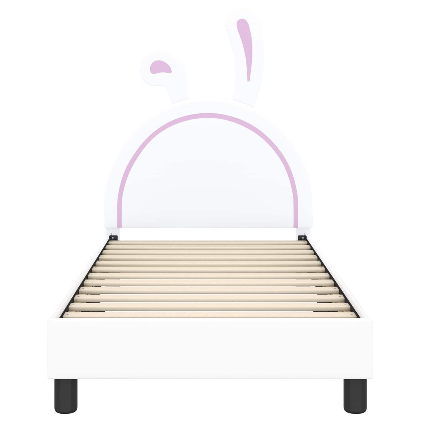 Struttura letto bambini con testata Bianco 80 x 160 cm PU