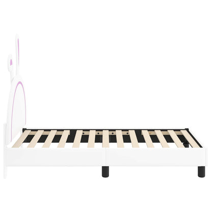 Struttura letto bambini con testata Bianco 80 x 160 cm PU