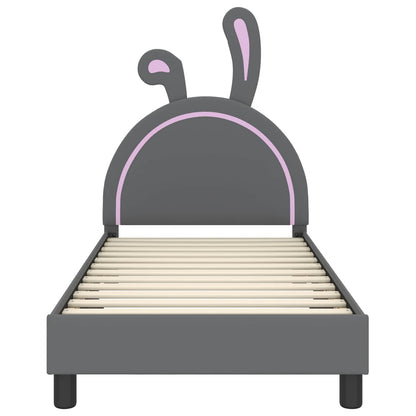 Struttura letto bambini con testata Grigio chiaro 80 x 160 cm