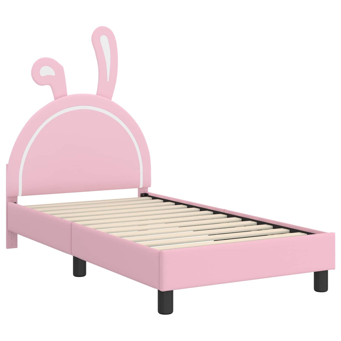 Struttura letto bambini con testata Rosa 80 x 160 cm PU
