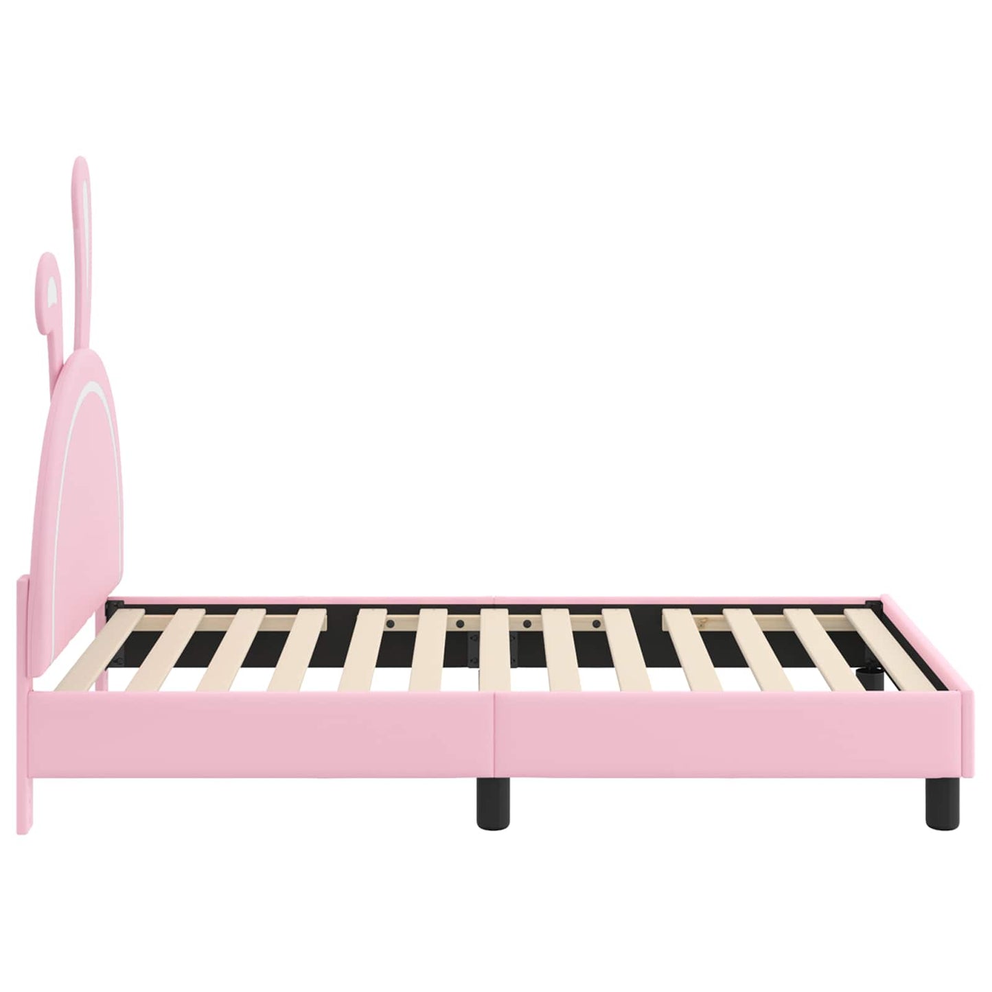 Struttura letto bambini con testata Rosa 80 x 160 cm PU