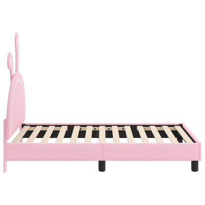 Struttura letto bambini con testata Rosa 80 x 160 cm PU