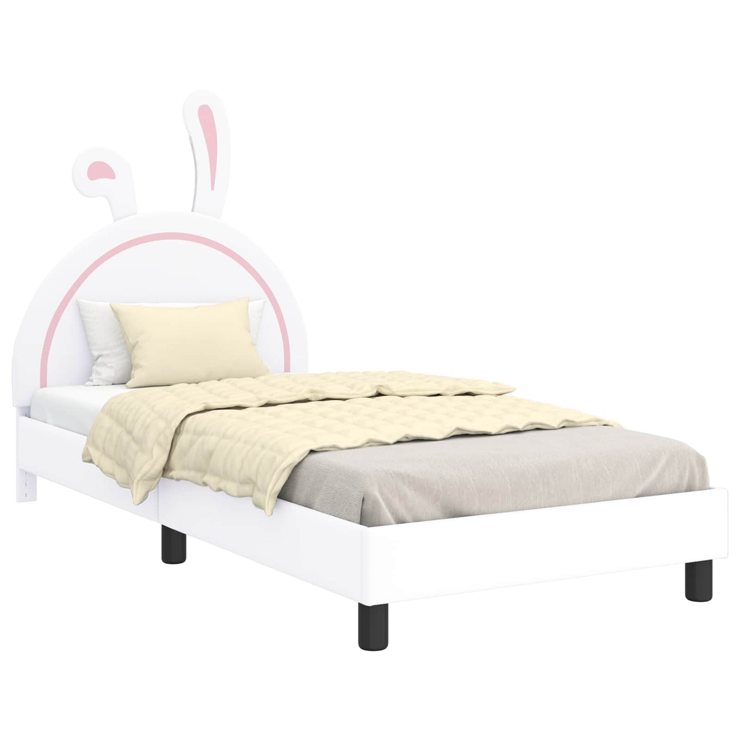Struttura letto bambini con testata Bianco 80 x 200 cm PU